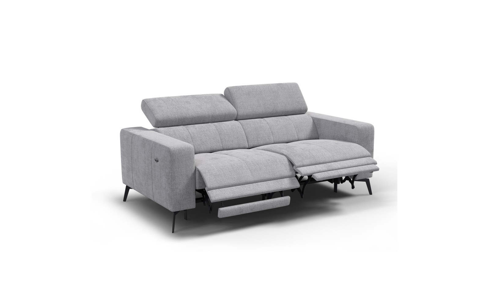 Relaxsofa 3-Sitzer MORELLO, hellgrau, 2 x Relax Zero Gravity