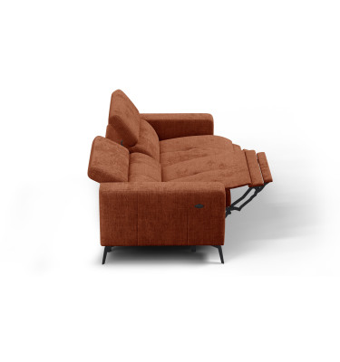 Relaxsofa 3-Sitzer MORELLO, rostrot, 2 x Relax Zero Gravity