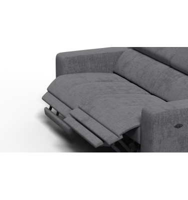 Relaxsofa 3-Sitzer MORELLO, dunkelgrau, 2 x Relax Zero Gravity