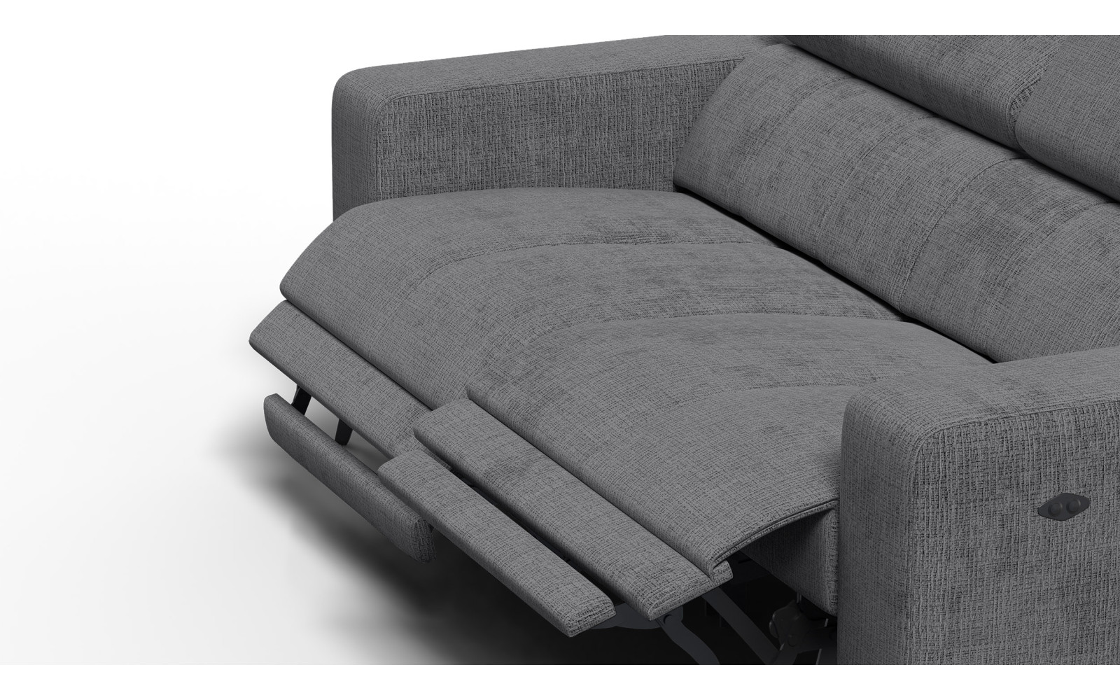 Relaxsofa 3-Sitzer MORELLO, dunkelgrau, 2 x Relax Zero Gravity
