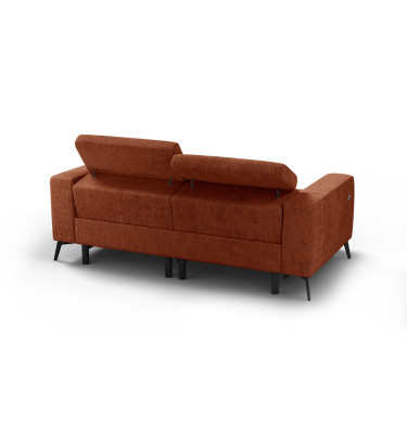 Relaxsofa 3-Sitzer MORELLO, rostrot, 2 x Relax Zero Gravity