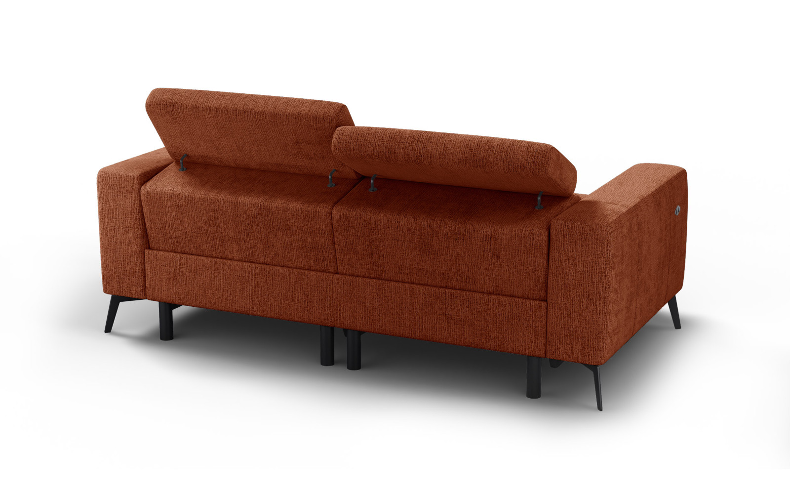 Relaxsofa 3-Sitzer MORELLO, rostrot, 2 x Relax Zero Gravity