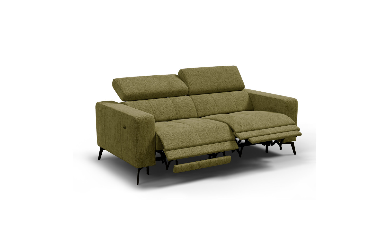 Relaxsofa 3-Sitzer MORELLO, olive, 2 x Relax Zero Gravity