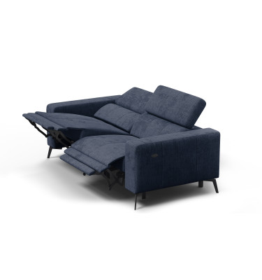 Relaxsofa 3-Sitzer MORELLO, marineblau, 2 x Relax Zero Gravity