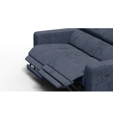 Relaxsofa 3-Sitzer MORELLO, marineblau, 2 x Relax Zero Gravity