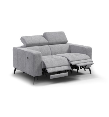 Relaxsofa 2-Sitzer MORELLO, hellgrau, 2 x Relax Zero Gravity