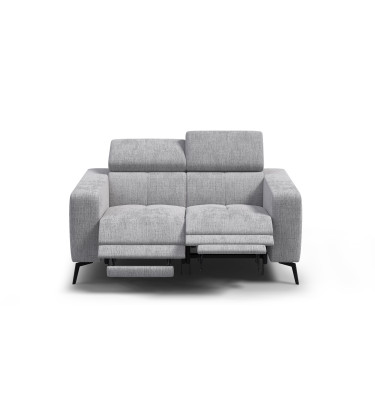 Relaxsofa 2-Sitzer MORELLO, hellgrau, 2 x Relax Zero Gravity