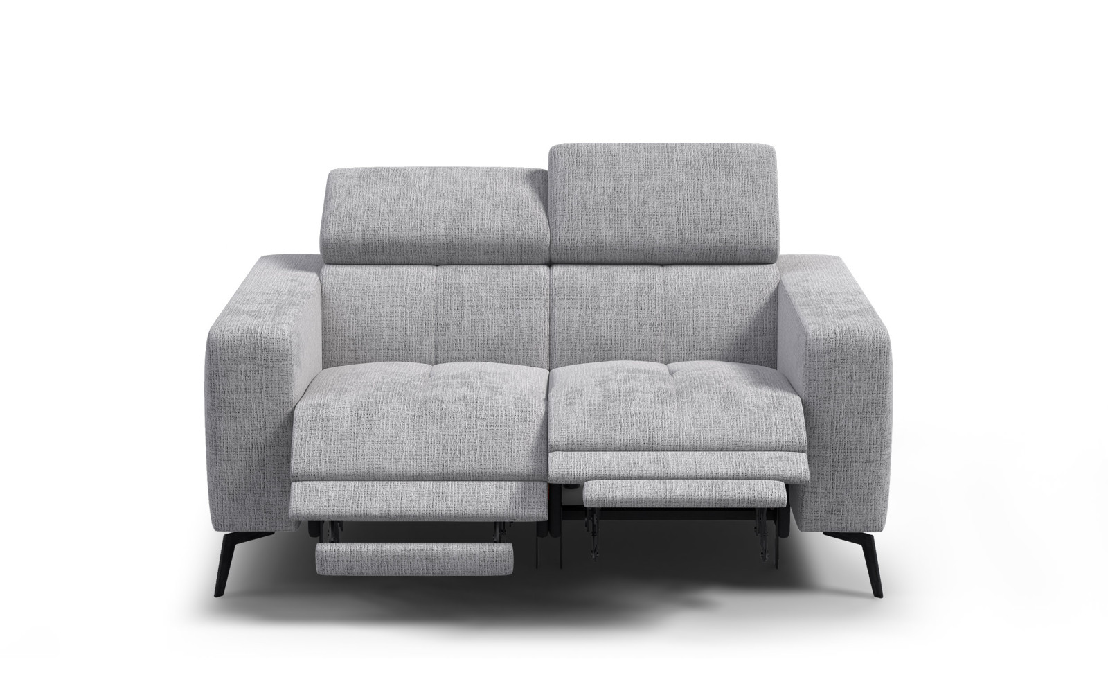 Relaxsofa 2-Sitzer MORELLO, hellgrau, 2 x Relax Zero Gravity