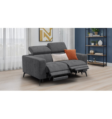 Relaxsofa 2-Sitzer MORELLO, dunkelgrau, 2 x Relax Zero Gravity