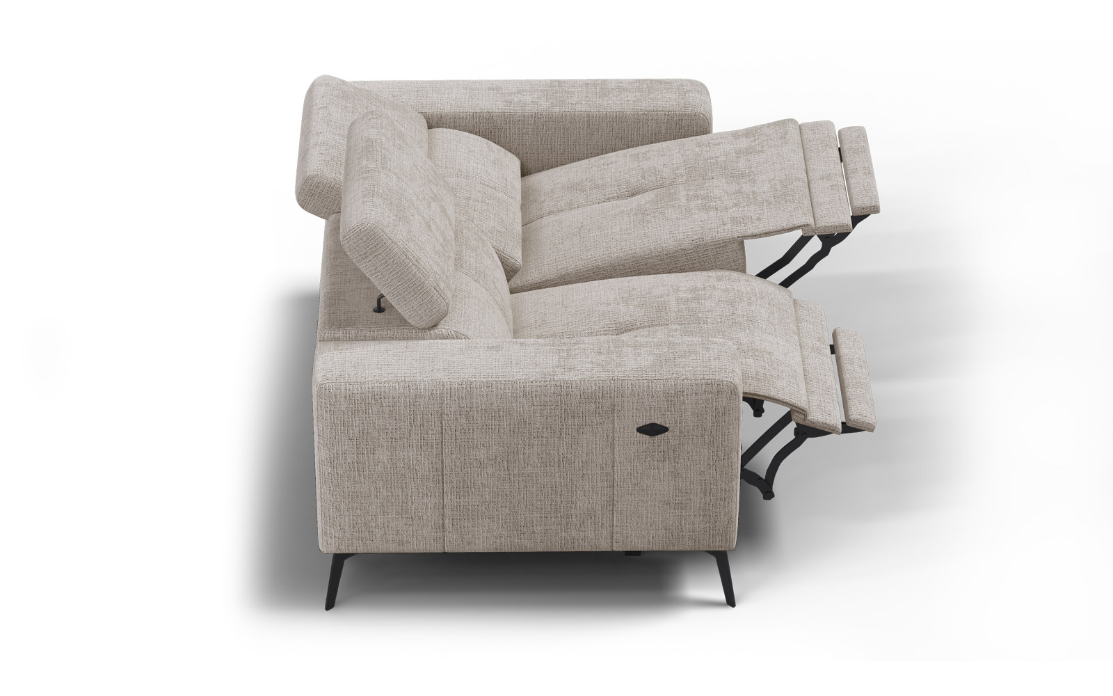 Relaxsofa 2-Sitzer MORELLO, beige, 2 x Relax Zero Gravity