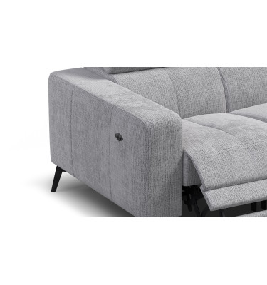 Relaxsofa 2-Sitzer MORELLO, hellgrau, 2 x Relax Zero Gravity