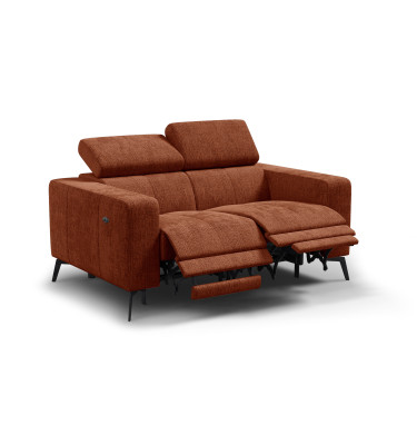 Relaxsofa 2-Sitzer MORELLO, rostrot, 2 x Relax Zero Gravity