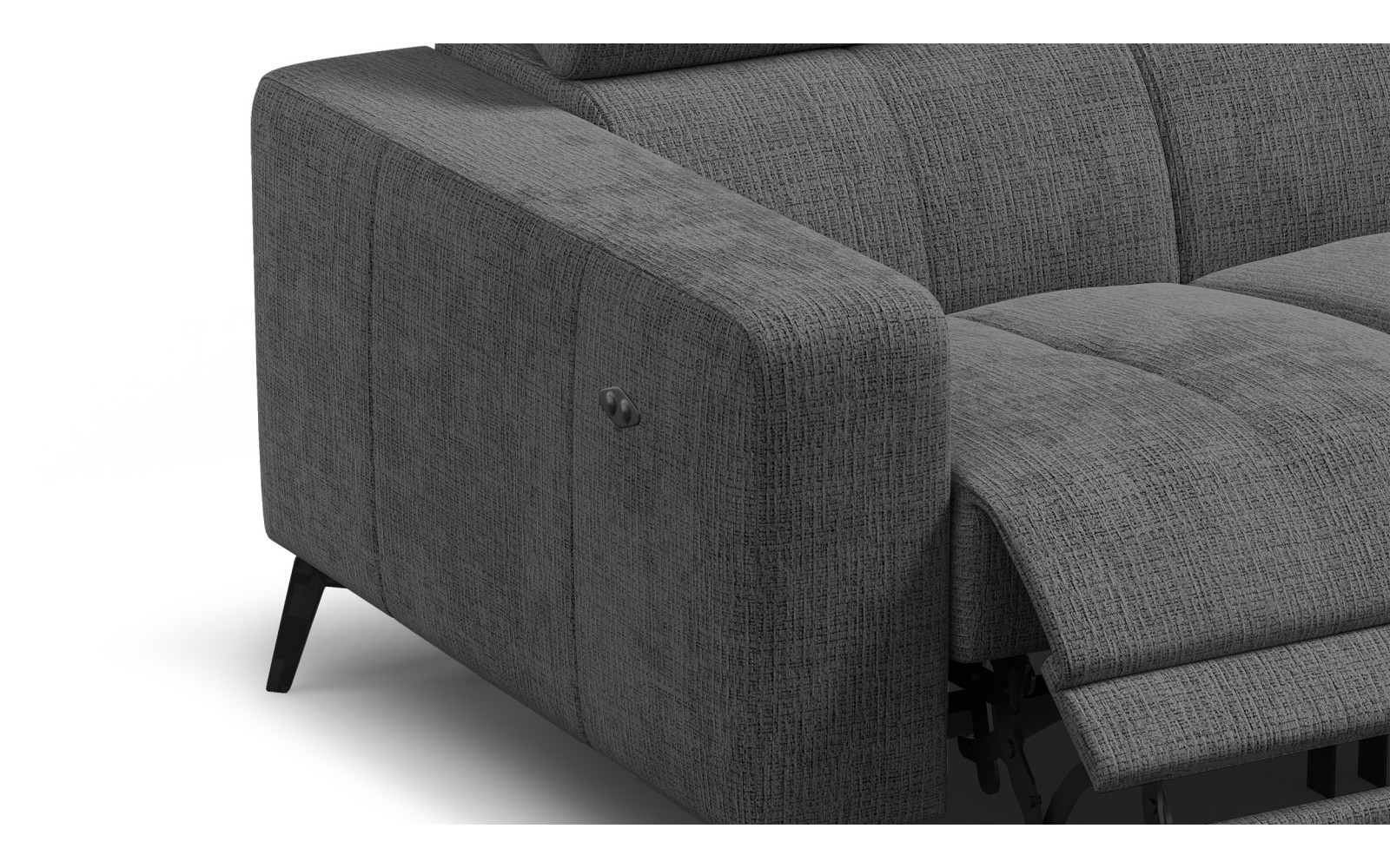 Relaxsofa 2-Sitzer MORELLO, dunkelgrau, 2 x Relax Zero Gravity
