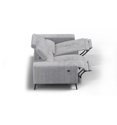 Relaxsofa 2-Sitzer MORELLO, hellgrau, 2 x Relax Zero Gravity