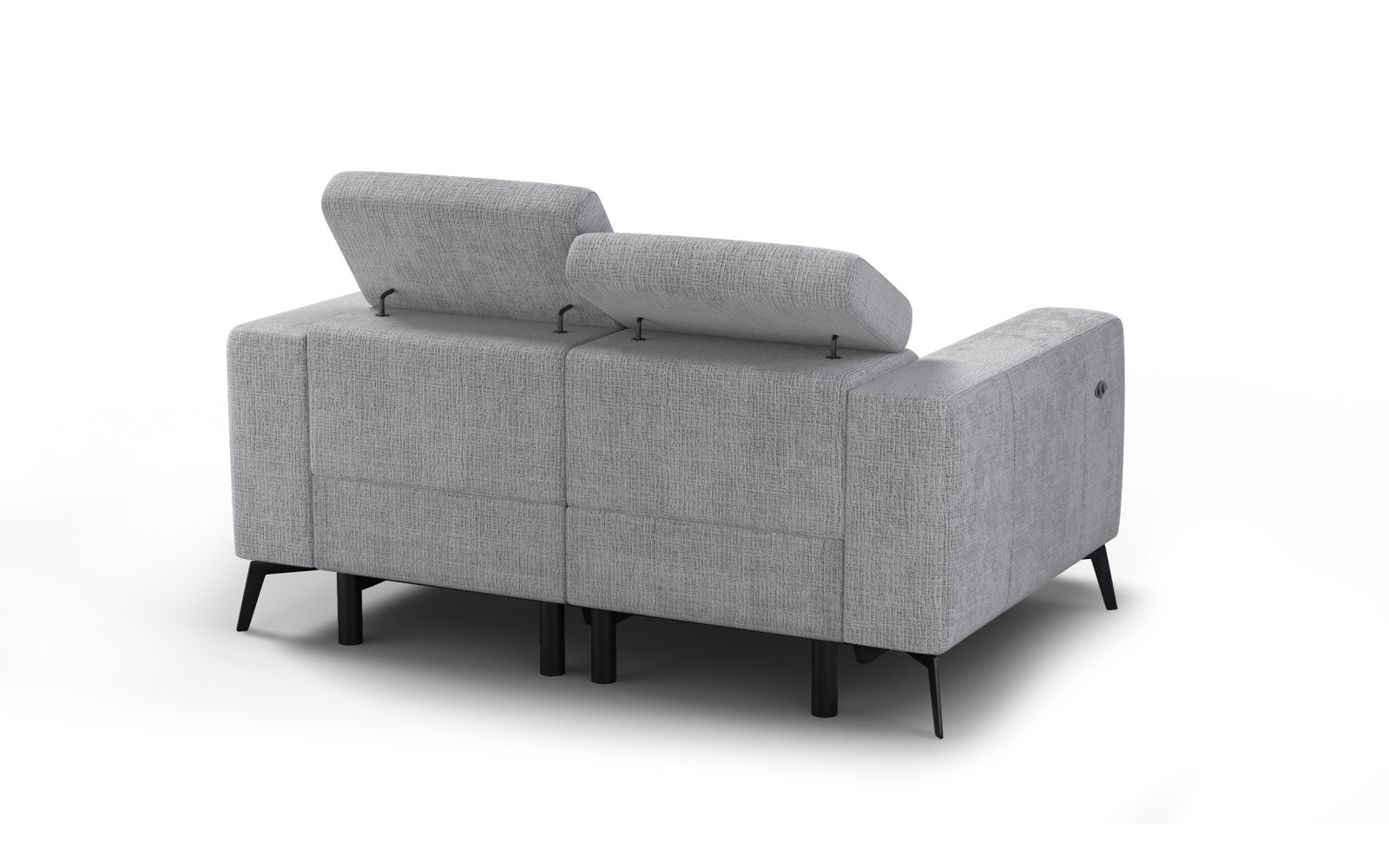 Relaxsofa 2-Sitzer MORELLO, hellgrau, 2 x Relax Zero Gravity