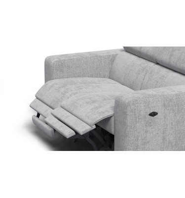 Relaxsofa 2-Sitzer MORELLO, hellgrau, 2 x Relax Zero Gravity