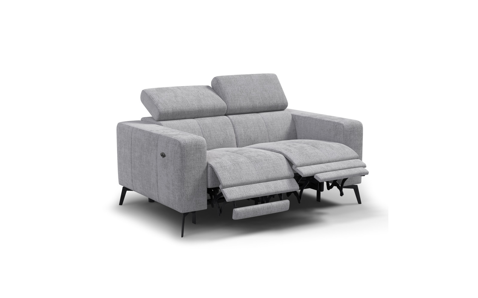 Relaxsofa 2-Sitzer MORELLO, hellgrau, 2 x Relax Zero Gravity