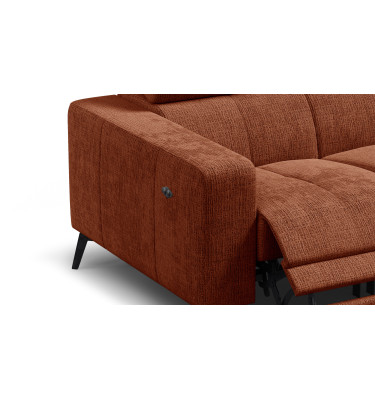Relaxsofa 2-Sitzer MORELLO, rostrot, 2 x Relax Zero Gravity