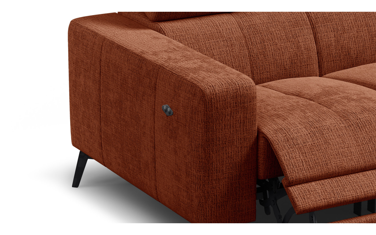 Relaxsofa 2-Sitzer MORELLO, rostrot, 2 x Relax Zero Gravity