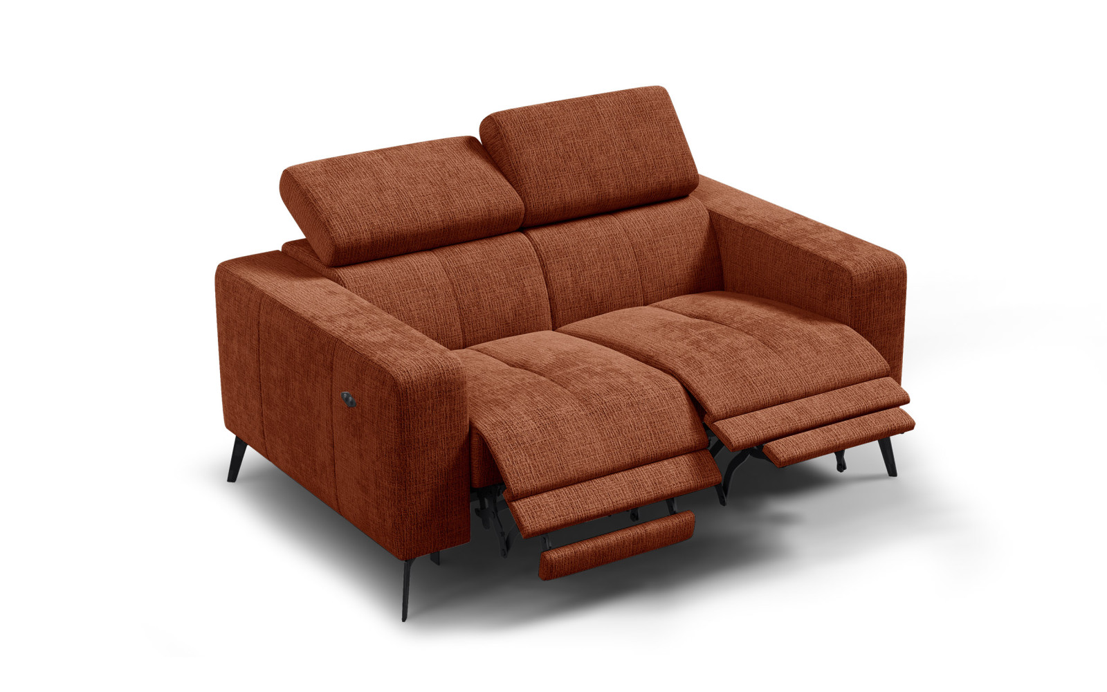Relaxsofa 2-Sitzer MORELLO, rostrot, 2 x Relax Zero Gravity