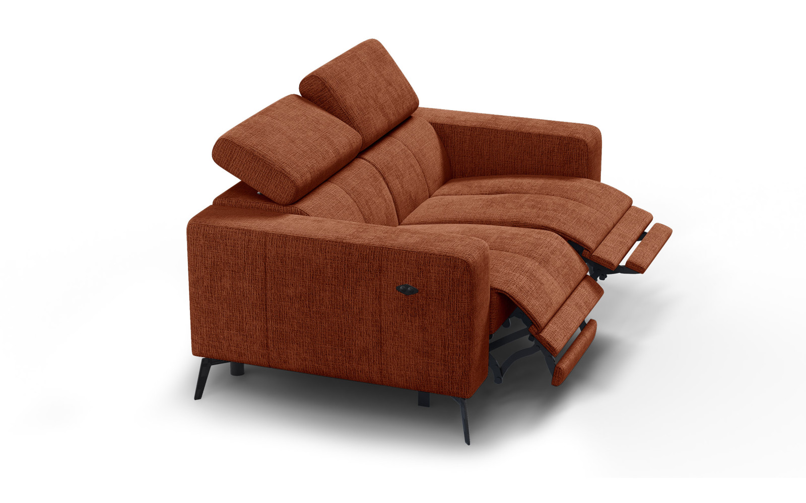 Relaxsofa 2-Sitzer MORELLO, rostrot, 2 x Relax Zero Gravity