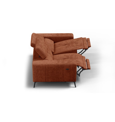 Relaxsofa 2-Sitzer MORELLO, rostrot, 2 x Relax Zero Gravity