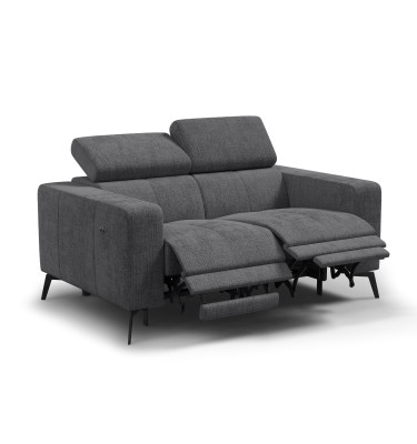 Relaxsofa 2-Sitzer MORELLO, dunkelgrau, 2 x Relax Zero Gravity