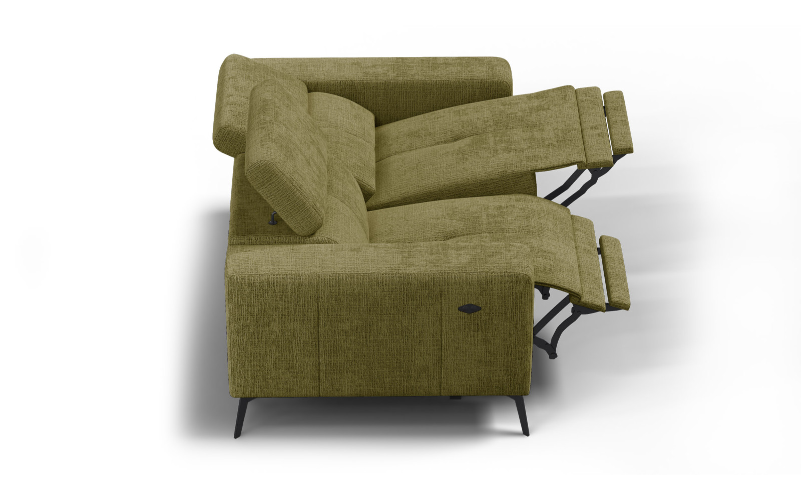 Relaxsofa 2-Sitzer MORELLO, olive, 2 x Relax Zero Gravity