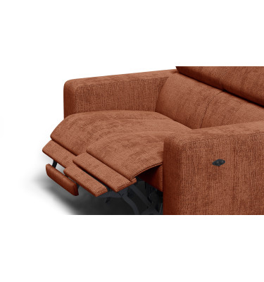 Relaxsofa 2-Sitzer MORELLO, rostrot, 2 x Relax Zero Gravity