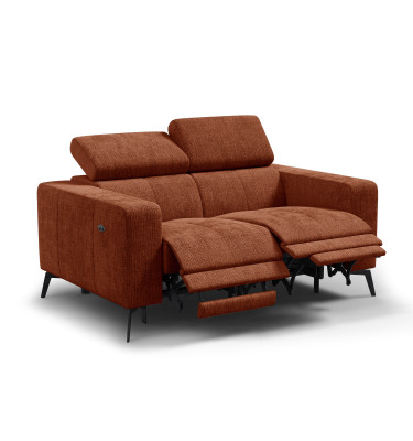 Relaxsofa 2-Sitzer MORELLO, rostrot, 2 x Relax Zero Gravity