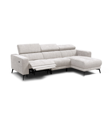 Ecksofa 4-Sitzer MORELLO, creme, 1 x Relax Zero Gravity