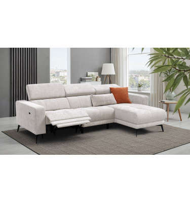 Ecksofa 4-Sitzer MORELLO, creme, 1 x Relax Zero Gravity