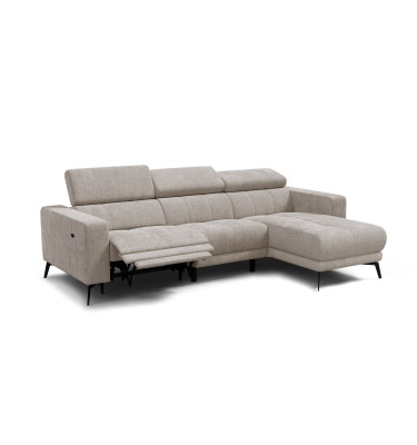 Ecksofa 4-Sitzer MORELLO, beige, 1 x Relax Zero Gravity
