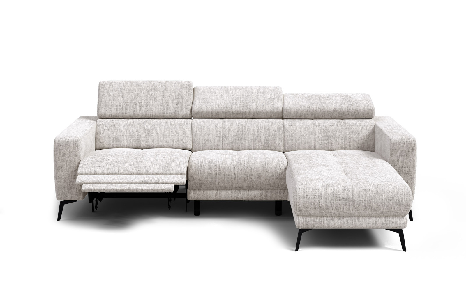 Ecksofa 4-Sitzer MORELLO, creme, 1 x Relax Zero Gravity
