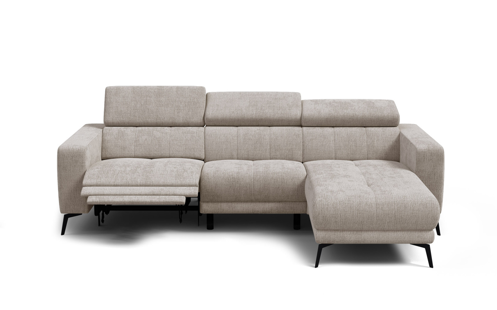 Ecksofa 4-Sitzer MORELLO, beige, 1 x Relax Zero Gravity