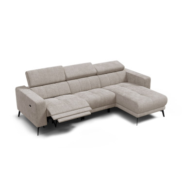 Ecksofa 4-Sitzer MORELLO, beige, 1 x Relax Zero Gravity