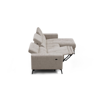 Ecksofa 4-Sitzer MORELLO, beige, 1 x Relax Zero Gravity