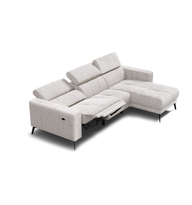 Ecksofa 4-Sitzer MORELLO, creme, 1 x Relax Zero Gravity