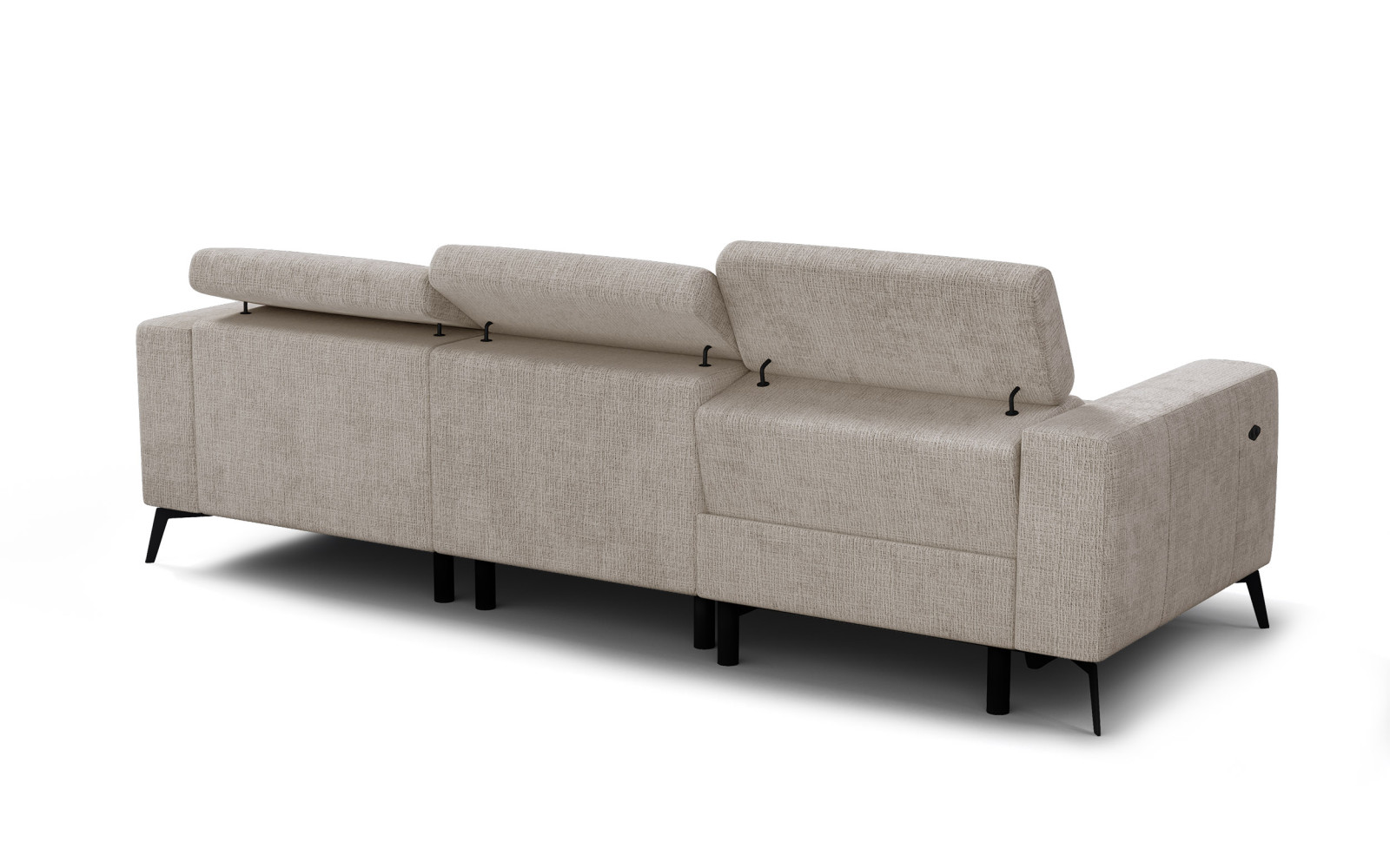 Ecksofa 4-Sitzer MORELLO, beige, 1 x Relax Zero Gravity