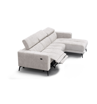 Ecksofa 4-Sitzer MORELLO, creme, 1 x Relax Zero Gravity