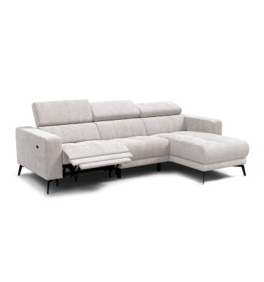 Ecksofa 4-Sitzer MORELLO, creme, 1 x Relax Zero Gravity