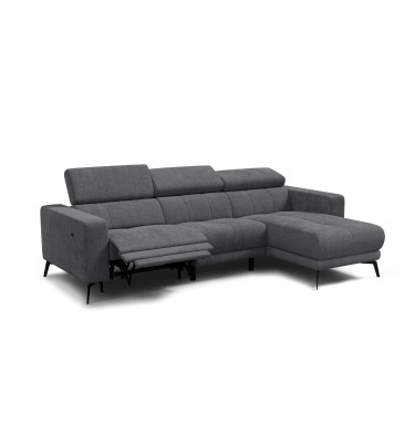 Ecksofa 4-Sitzer MORELLO, dunkelgrau, 1 x Relax Zero Gravity