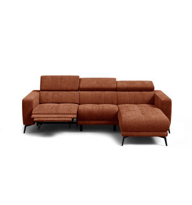 Ecksofa 4-Sitzer MORELLO, rostrot, 1 x Relax Zero Gravity