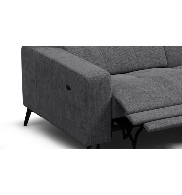 Ecksofa 4-Sitzer MORELLO, dunkelgrau, 1 x Relax Zero Gravity