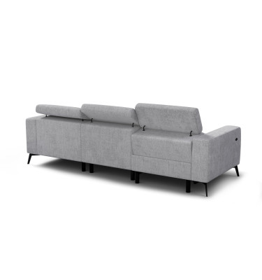 Ecksofa 4-Sitzer MORELLO, hellgrau, 1 x Relax Zero Gravity