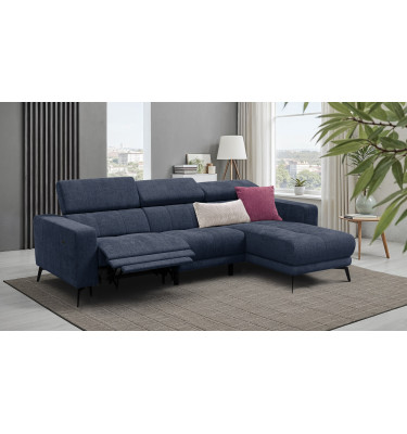 Ecksofa 4-Sitzer MORELLO, marineblau, 1 x Relax Zero Gravity