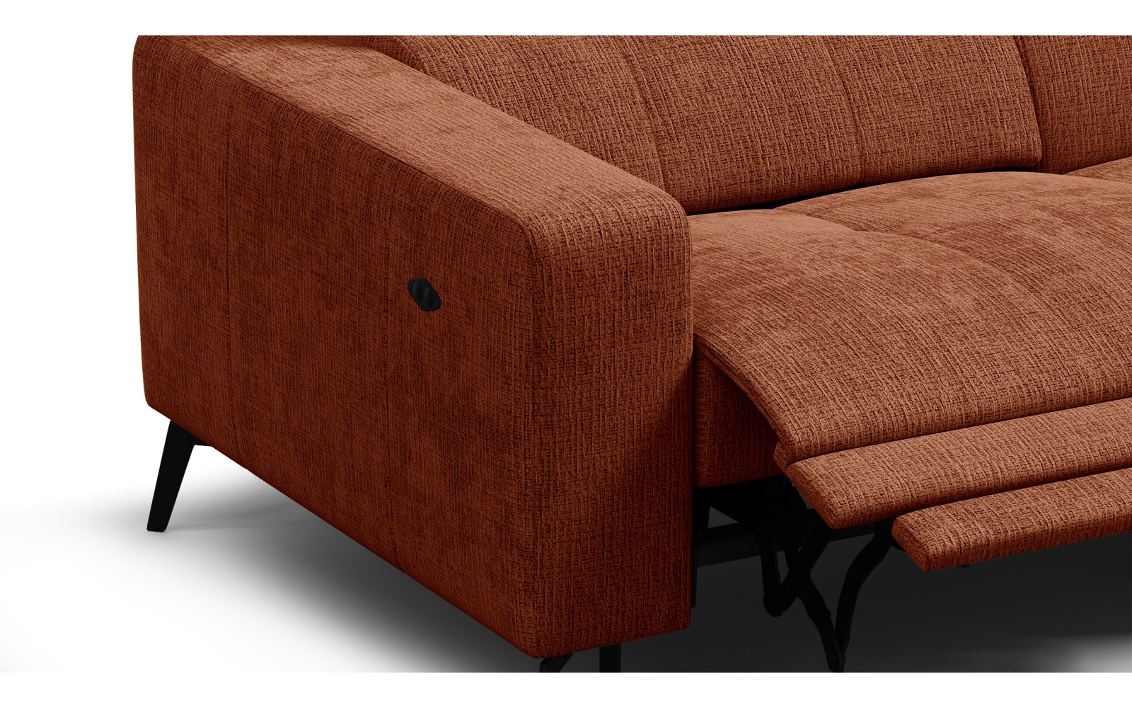 Ecksofa 4-Sitzer MORELLO, rostrot, 1 x Relax Zero Gravity