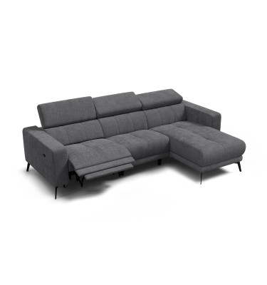 Ecksofa 4-Sitzer MORELLO, dunkelgrau, 1 x Relax Zero Gravity