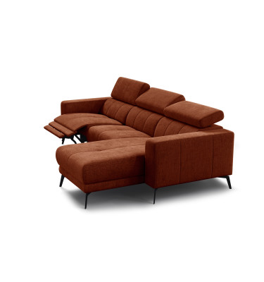 Ecksofa 4-Sitzer MORELLO, rostrot, 1 x Relax Zero Gravity