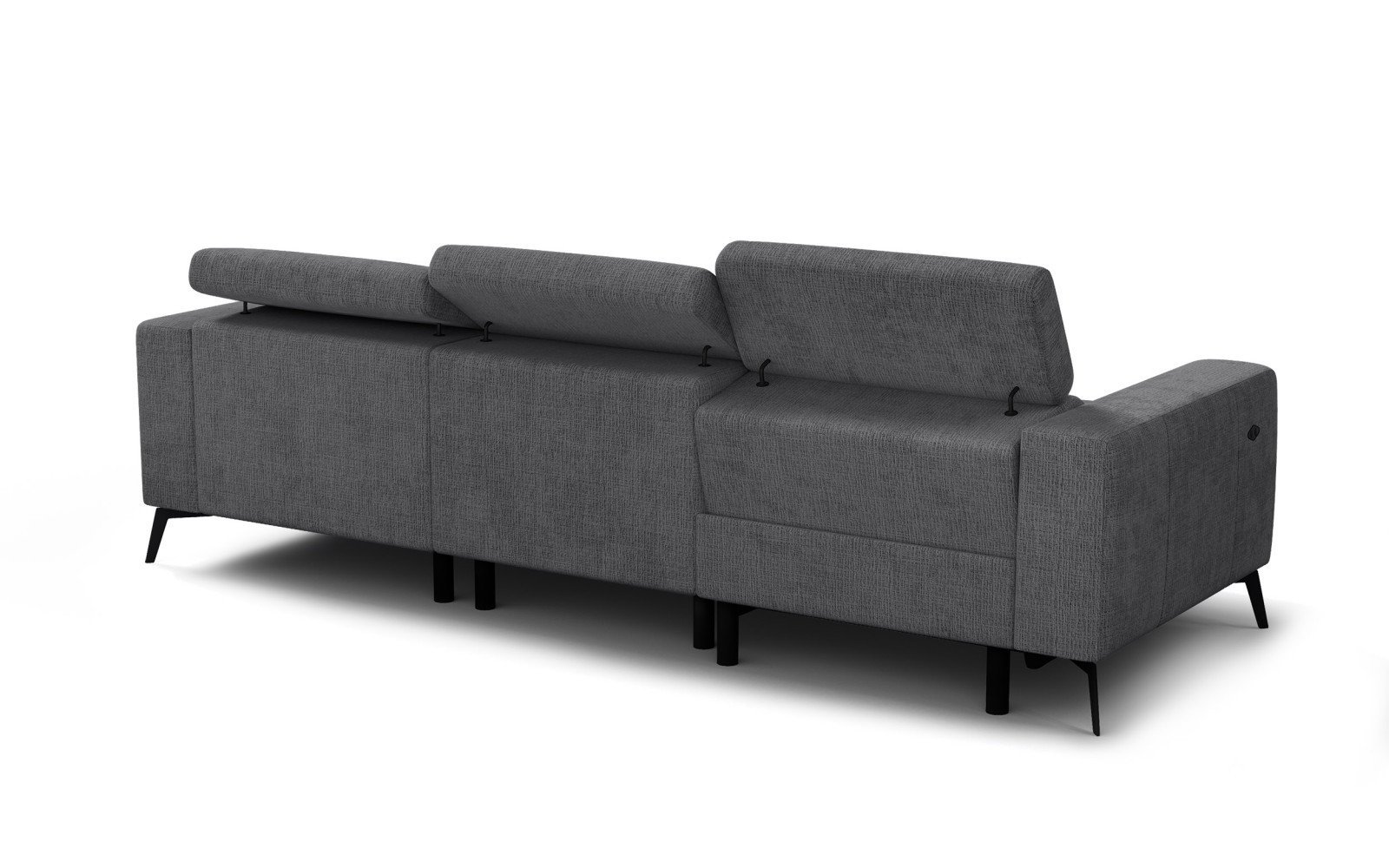Ecksofa 4-Sitzer MORELLO, dunkelgrau, 1 x Relax Zero Gravity